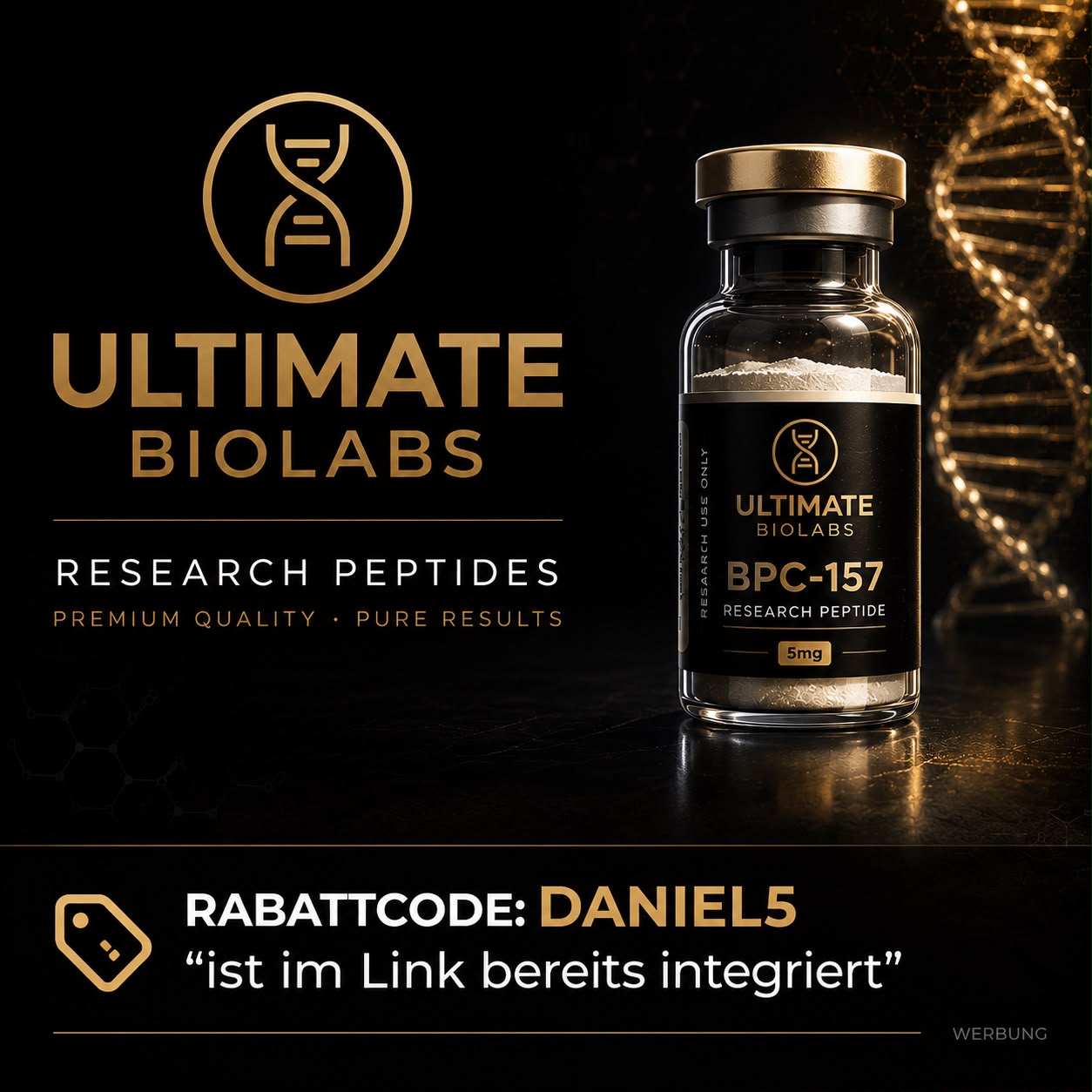 Ultimate BioLabs – hochreine Forschungspeptide